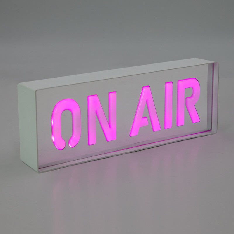 Table Lamp Neon Sign On Air White