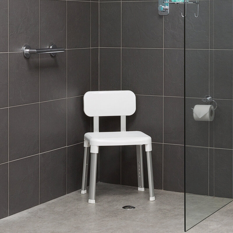 Assistive Shower Seat with Back & Arm Rests