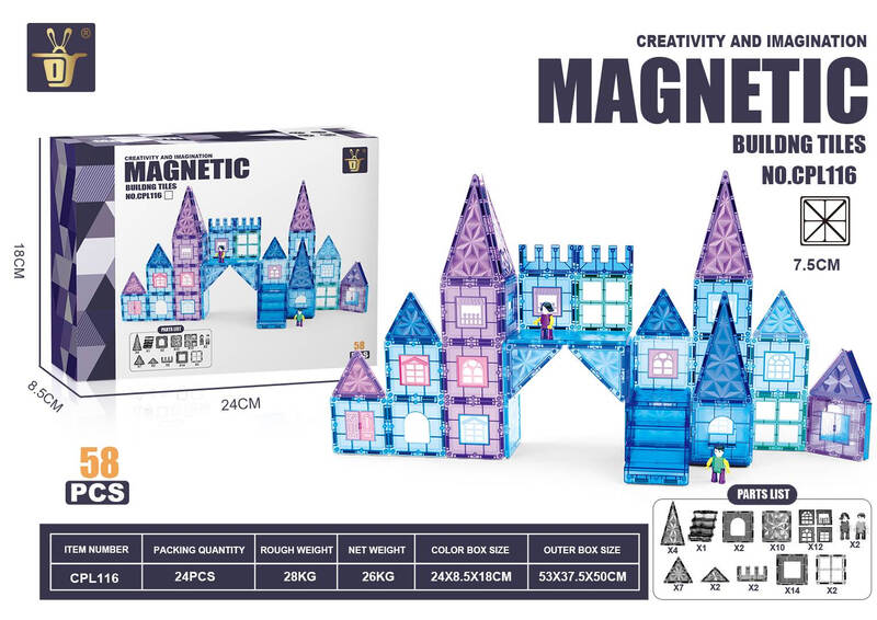 Educational Toys magnetic tiles magnetspielzeug magnetkugeln kinder 7.5cm Diamond Mag