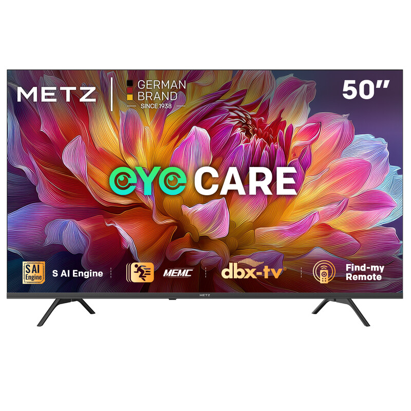 Metz TV 50 Pouces 126 cm 4K UHD Smart LED Television Google TV HDR 10 MEMC Dolby Audio Google Cast Commande Vocale Tuner DVB T/ T2/ C/ / S2 CI+ 2025 Modèle 50MUF7000Z - vue 3