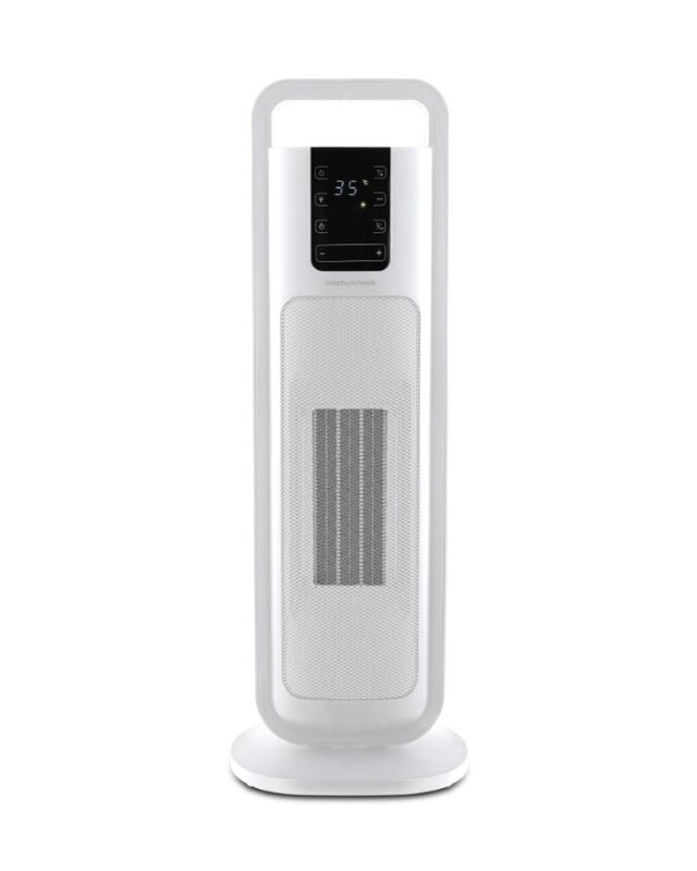 HeatFlux 2kW PTC Tower Fan Heater with Remote Control – White, 825403