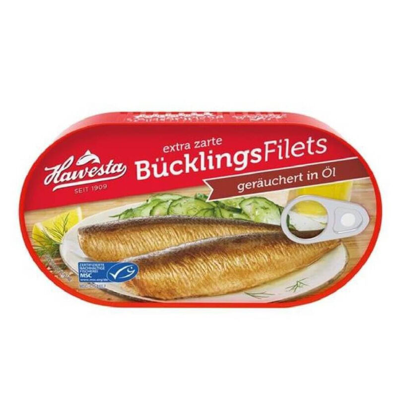 Hawesta MSC geräucherte Stintfilets in Öl 190 g