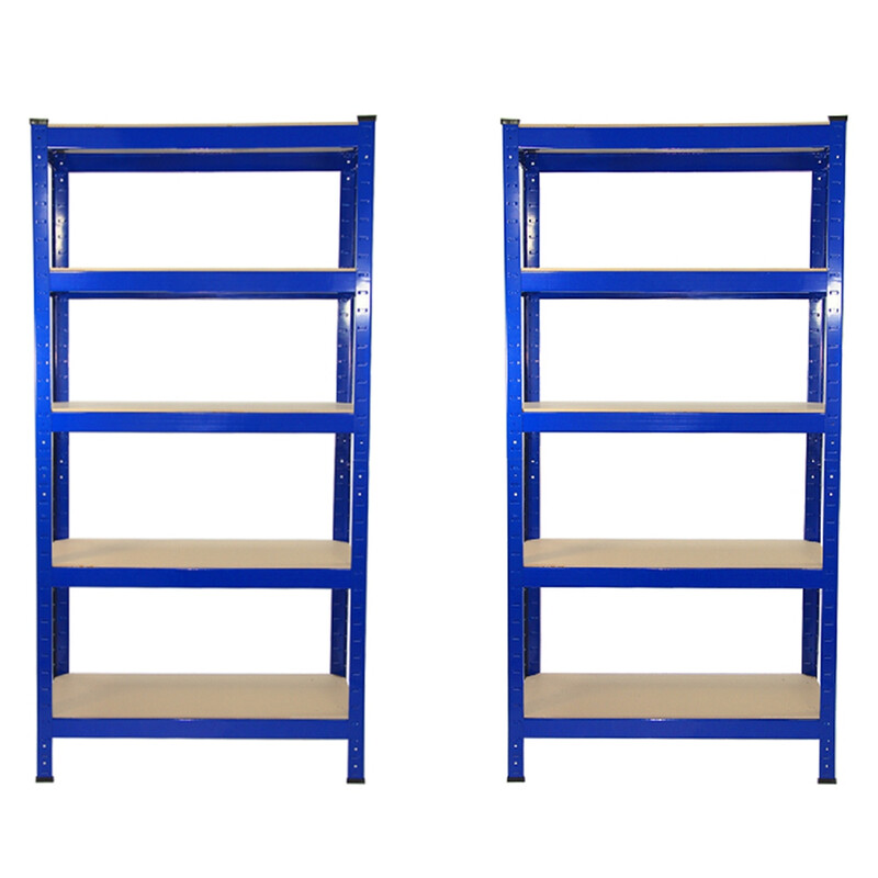 Monster Racking 2 x T-RAX Blue Metal Racking Units 75cm x 150cm x 30cm