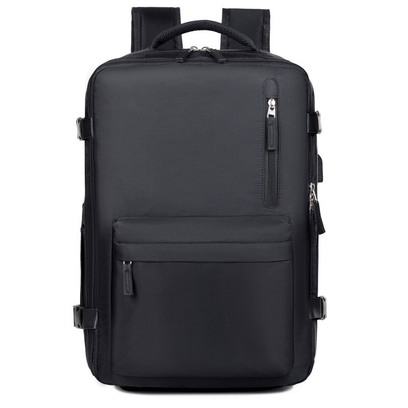 Uitbreidbare zakentas, waterbestendige 15,6 inch laptoprugzak met externe USB-oplaadpoort, casual dagrugzak met meerdere vakken voor