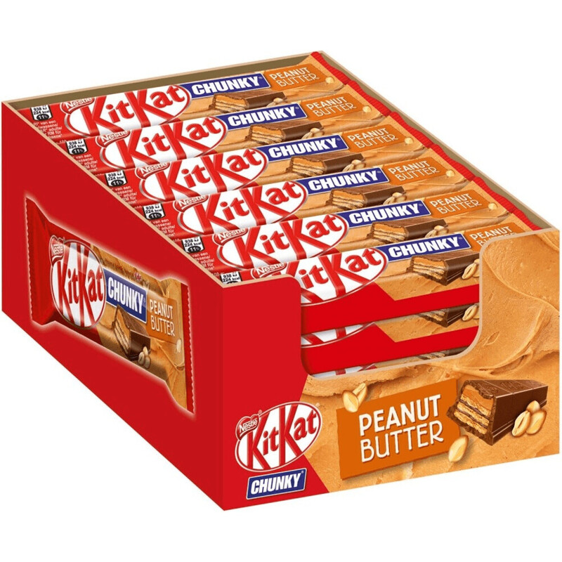 KitKat Chunky Peanut Butter Waffelriegel Vorratspack 24 × 42 g
