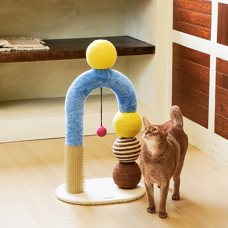 Bubble Ball Multi-Functional Cat Scratcher, Durable Claw Grinding, Self-Play Cat Toy
