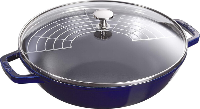 STAUB gietijzeren wokpan - 30 cm, donkerblauw