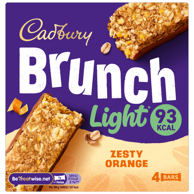 Brunch Light Orange Cereal Bar 4pk 104g
