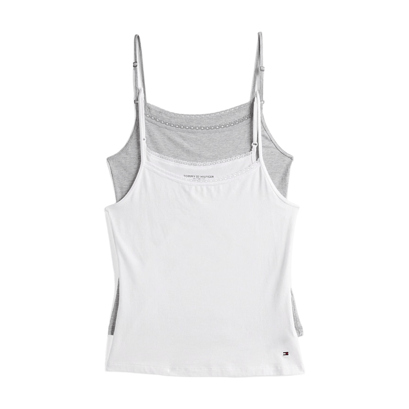 Tommy Hilfiger T-Shirts Premium Essential 2er-Pack Weiß/Grau Meliert