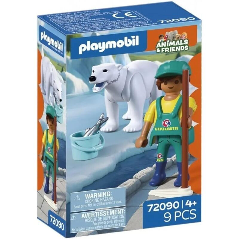 PLAYMOBIL Zoo: Eisbär und Pfleger