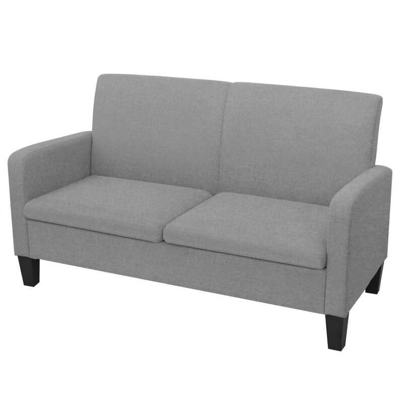 vidaXL 135x65x76 cm, 2-Sitzer-Sofa in Hellgrau