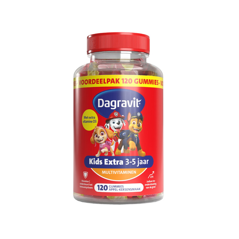 Dagravit Kids-Xtra Multivitaminen 3-5 Jaar PAW Patrol, 120 Gummies