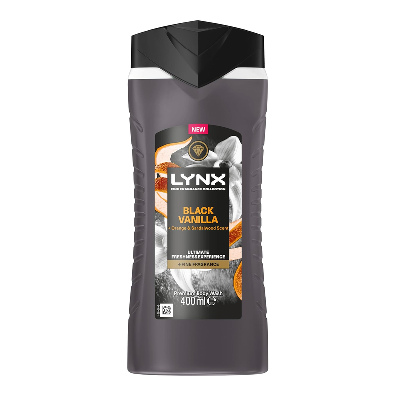 Lynx Black Fine Fragrance Collection Premium Body Wash Vanilla 400Ml
