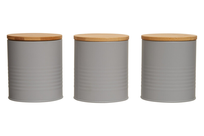 Maison By Premier Grey Set Of Three Alton Cannisters