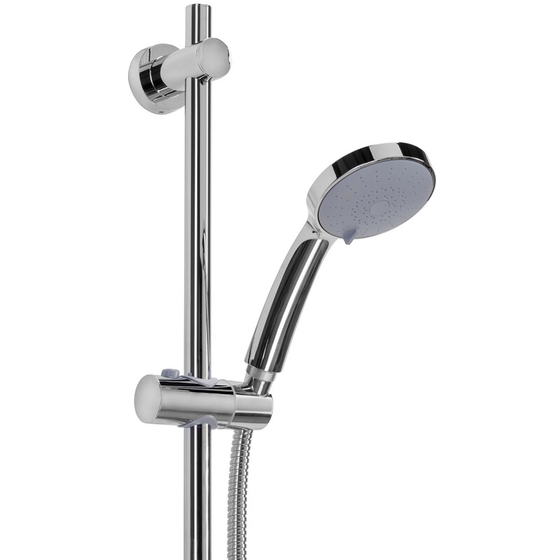 Presion Pressure Boosting Shower Set - Riser Rail/Shower Head/Hose - Chrome