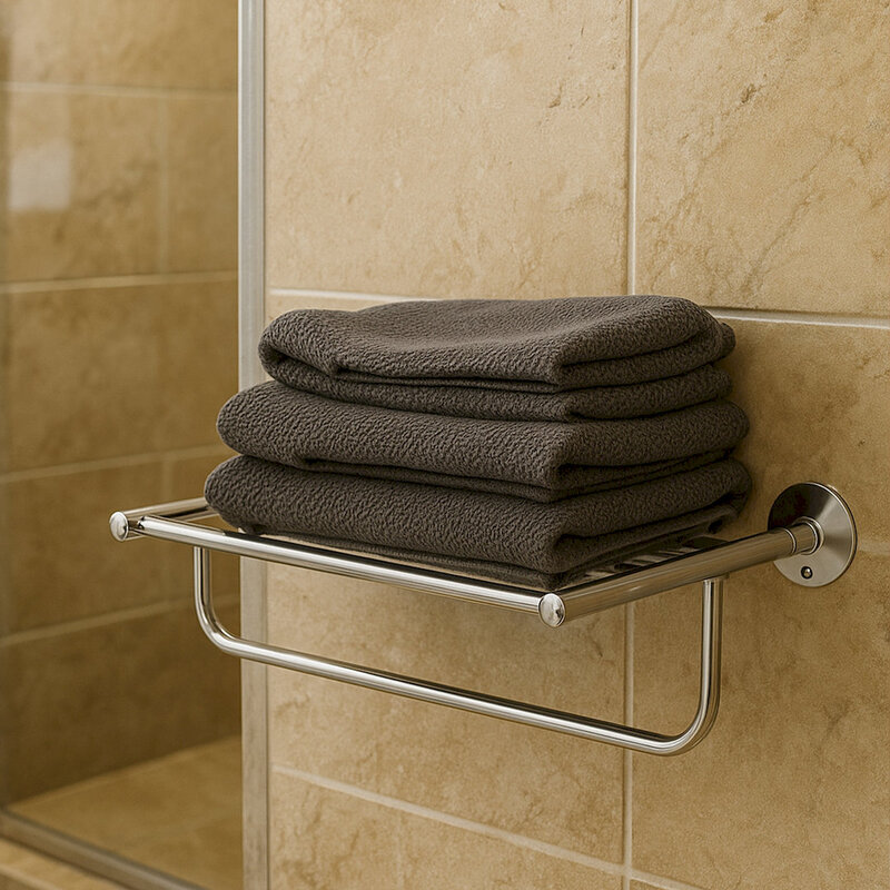 Wall Mountable Straight Towel Shelf