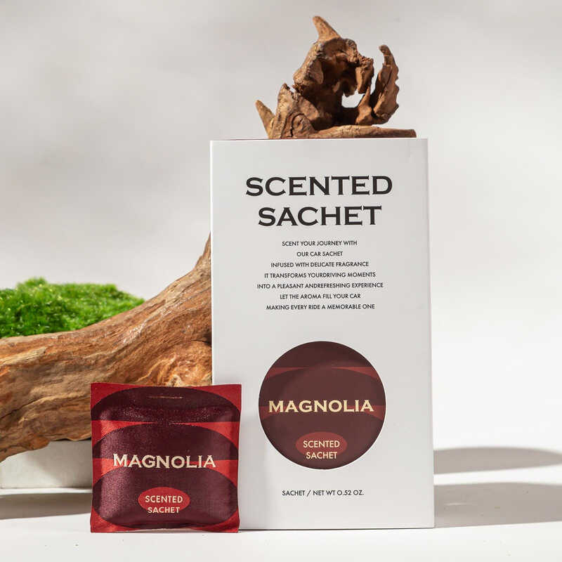 Car Scented Sachet Set - Green Branch Magnolia (Red), 12G, 1 Set