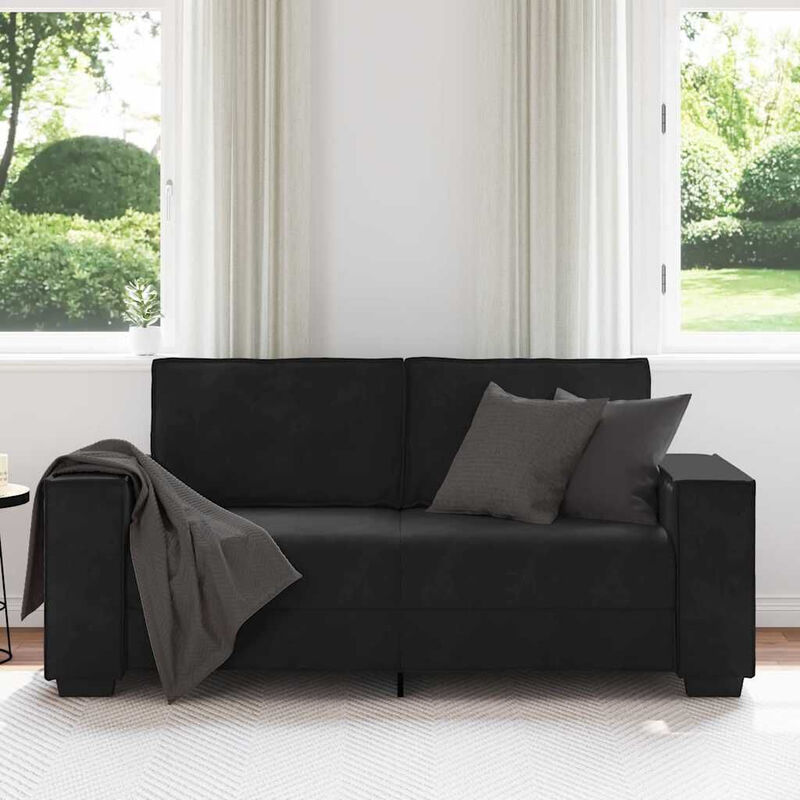 vidaXL 180x78x84 cm 2-Sitzer Sofa, Schwarz Samt