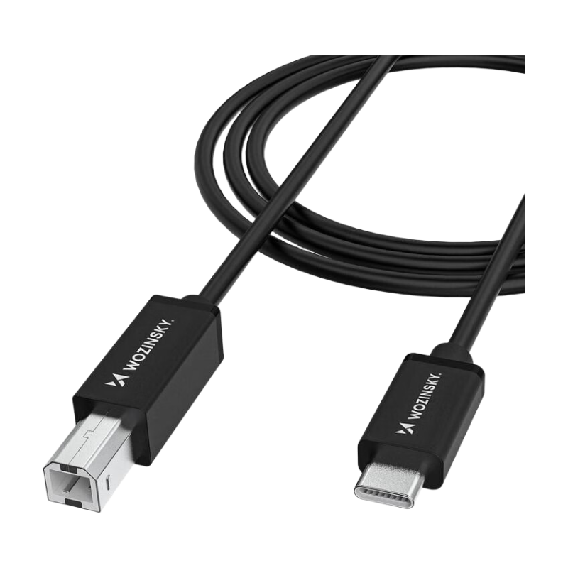Wozinsky WKDDY2S USB-B - USB-C Kabel 2m - Schwarz