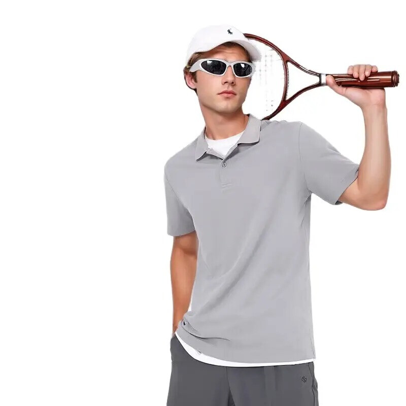 [100 Series Cloud Sense Quick Dry] Sports Short-sleeved Polo Shirt Men's RunningFitne