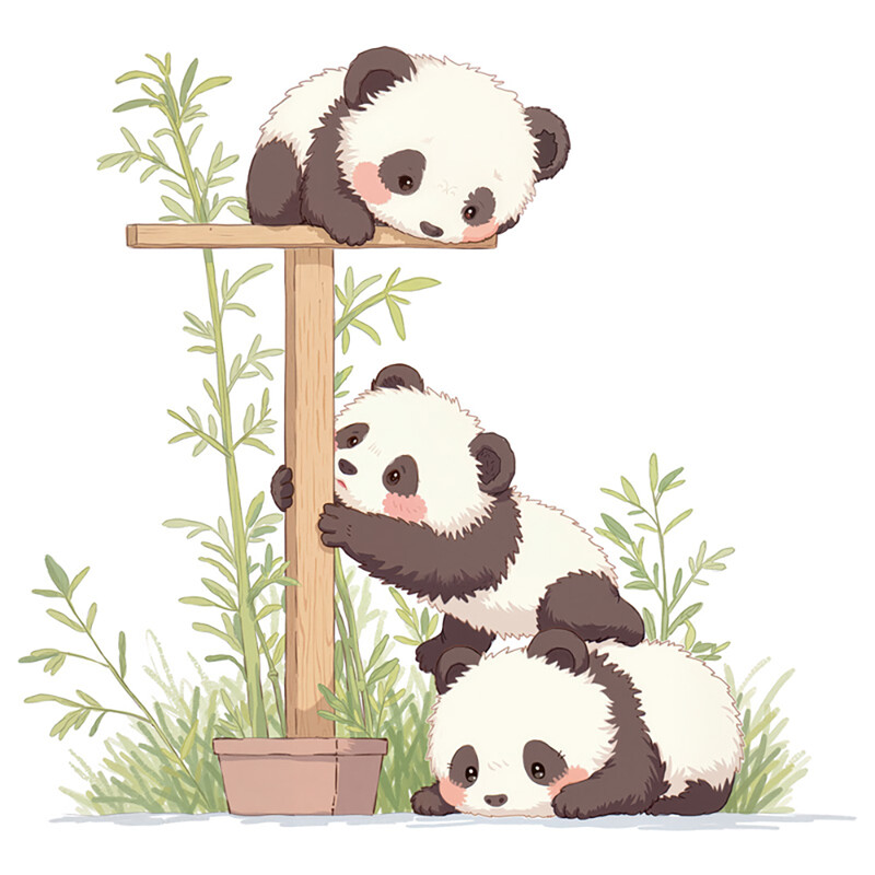 Super Cute Animals Tree Panda Koala Otter Deer Bear Monkey Peel and Stick Wall Sticke