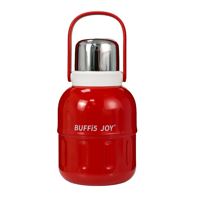BUFFi5 JOY 316 Edelstahl Sport-Trinkflasche, großes Fassungsvermögen, 980 ml, Rot