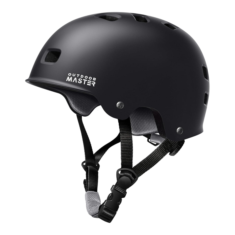 OutdoorMaster Skateboard-Helm Oryx Schwarz XL 59-63 cm