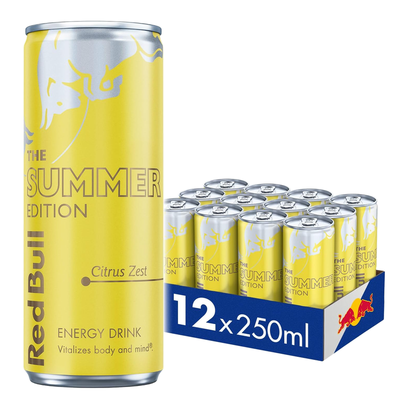 Red Bull Summer Edition Citrus Zest Energy Drink 12x250ml