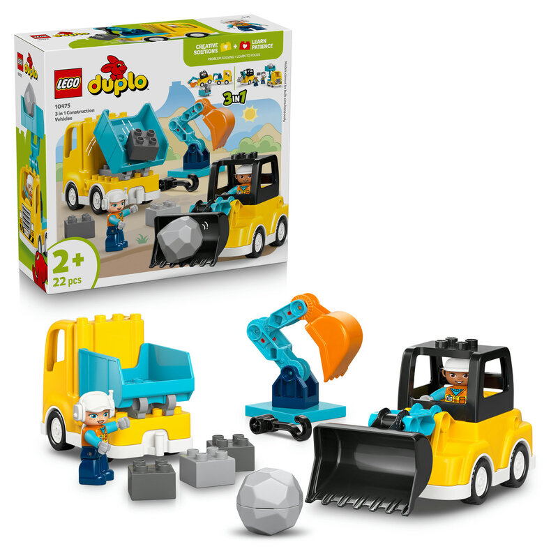 LEGO DUPLO 10475 3-in-1 Baustellenfahrzeuge