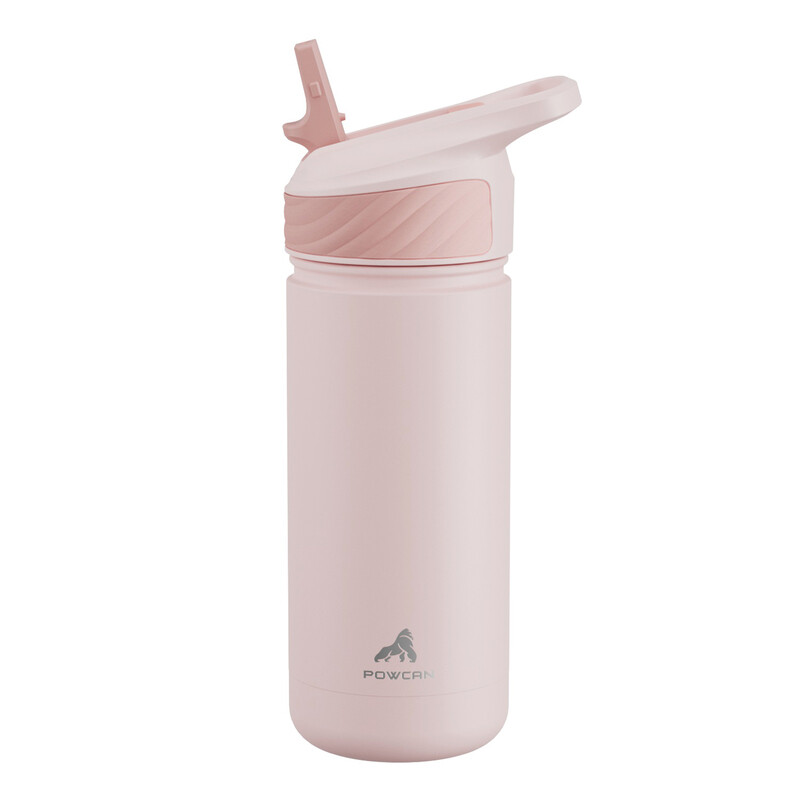 by Meoky 18oz Single Spout Straw Sports Bottle - Pink