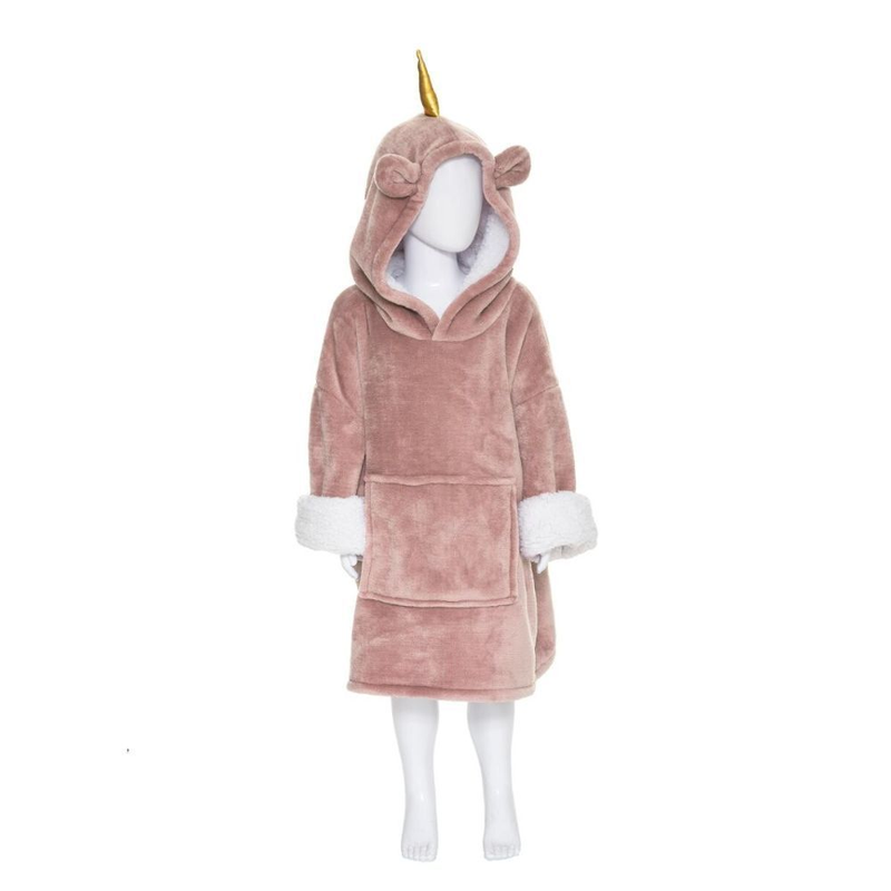 Einhorn Hoodie-Decke