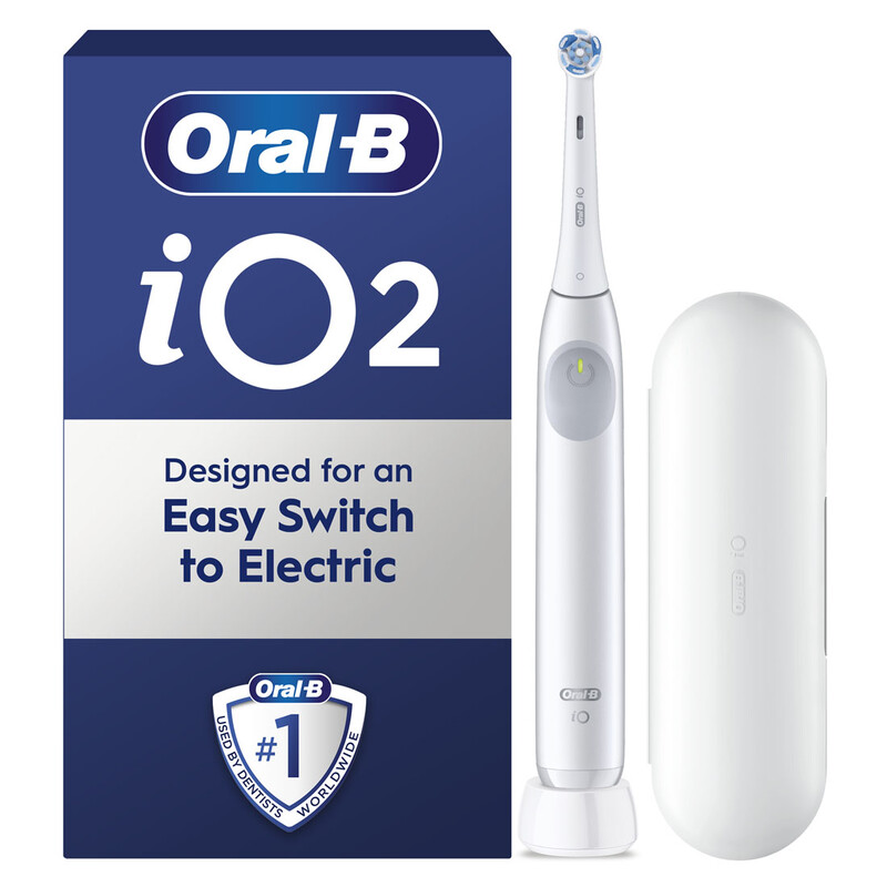 iO2 Electric Toothbrush + Travel Case - White