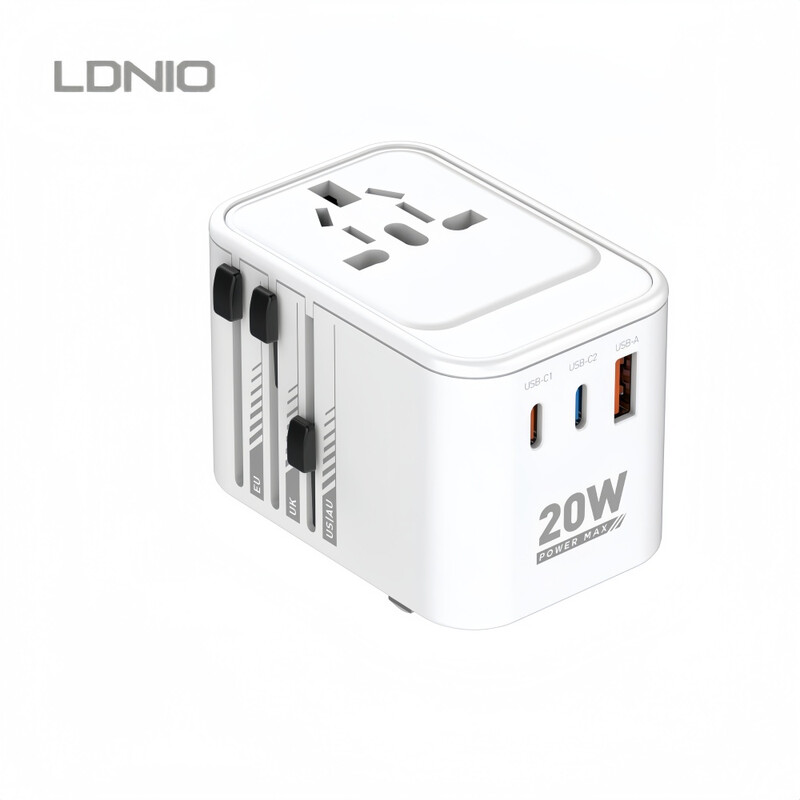 Taiyo GaN-Reiseadapter, universeller Steckdosenadapter, 20 W, Multi-Port, EU-Steckeradapter