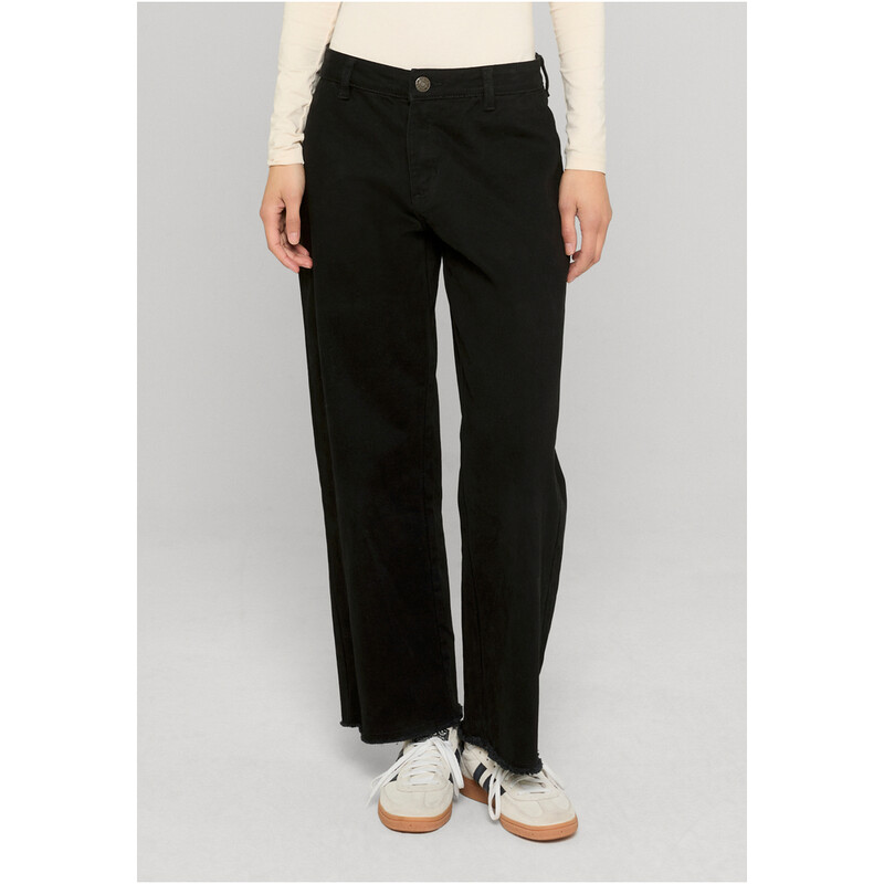 Urban Classics Damen Denim in Relaxed Straight-Fit, schwarz, 28