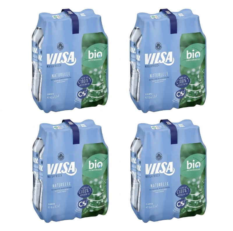 Vorteilspack 4 x VILSA Still Natürliches Mineralwasser 6x1,5 L