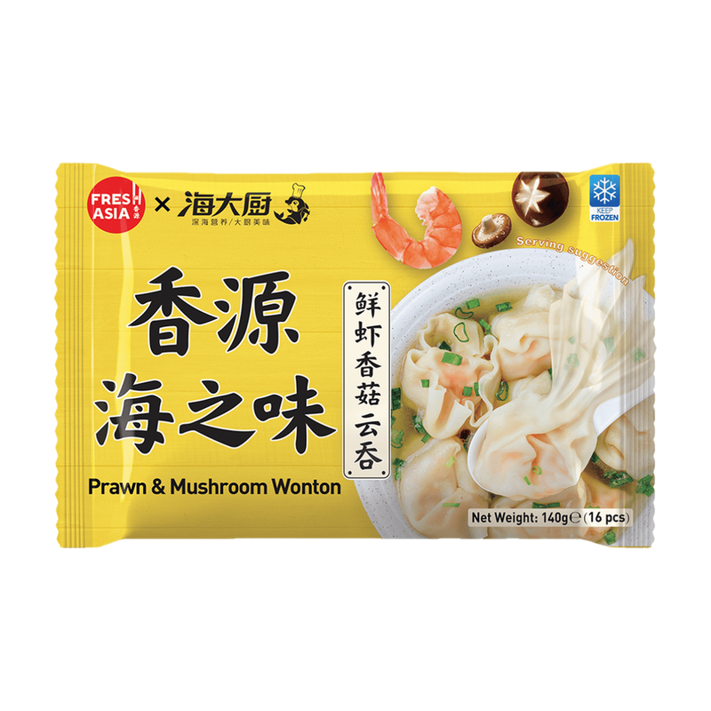FRESHASIA Premium Garnelen- & Pilz-Wonton 140g/Packung