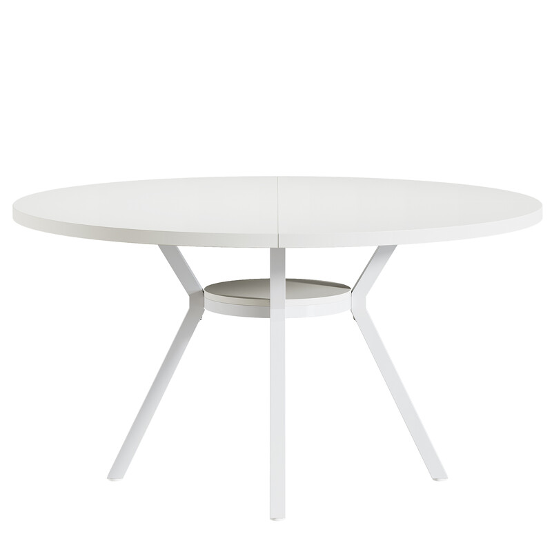 LANTINE runder Esstisch, 120 cm große Küchentische für 4–6 Personen, modernes Design mit Metallbeinen für Esszimmer, Küche und Café (nur Tisch)