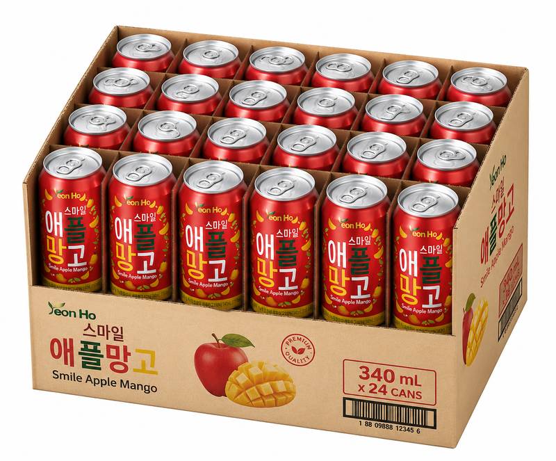 Korean Smile Appel Mango 24 × 340 ml