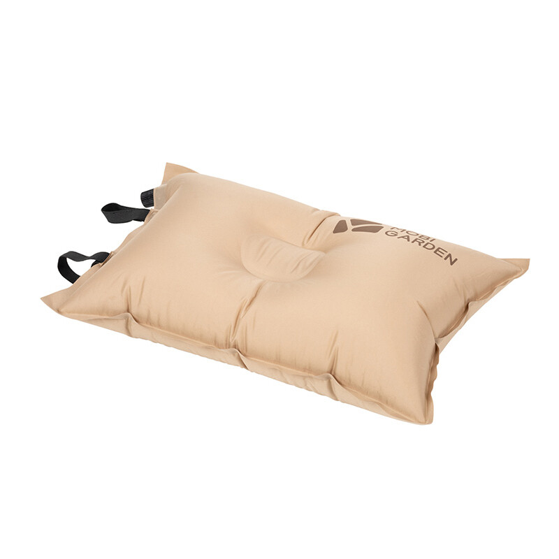 Mobi Garden, Inflatable Pillow, Camping Travel Pillow, Beige, Neck & Lumbar Support, Lightweight Outdoor Cushion