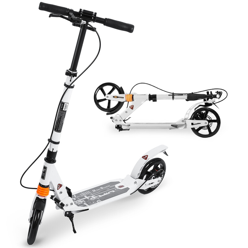 Scooter with 200mm PU Wheels, Adjustable Height, Max Weight Capacity 100kg, Suitable 