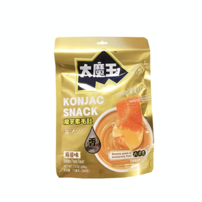 Yan Jin Pu Zi Yanjin Puzi - Da Ma Wang Konjac Mock Tripe (Sesame Sauce Flavor) 206 G (23 Mini Bags)
