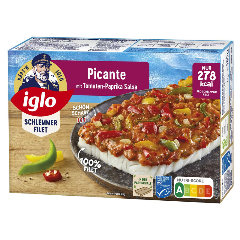Iglo MSC Schlemmerfilet Picante - mit Tomaten-Paprika Salsa 380 g