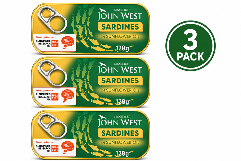 John West Sardines in Sunflower Oil 120g (3 Packs)