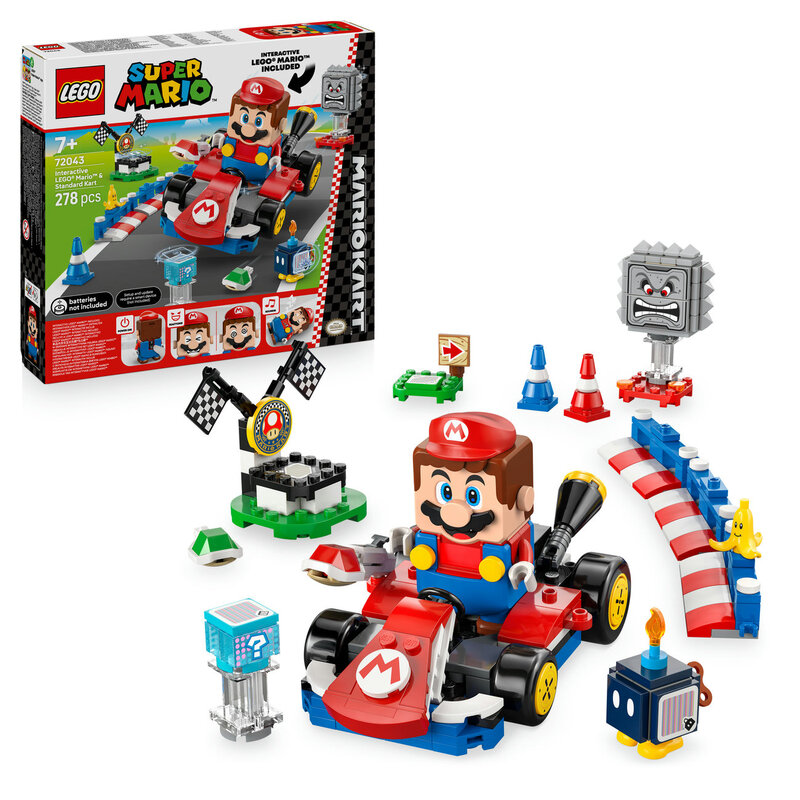 LEGO Super Mario 72043 Mario Kart™ – Interactive LEGO® Mario™ & Standard Kart