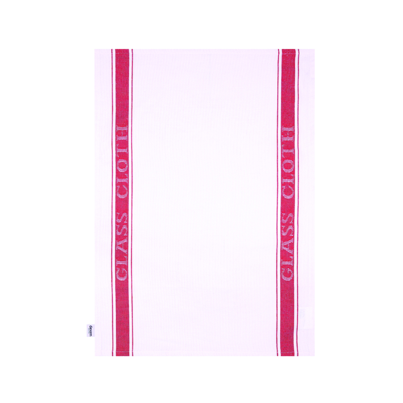 Glass Cloth Love Colour Cotton/Linen Scarlet Red 50x70cm