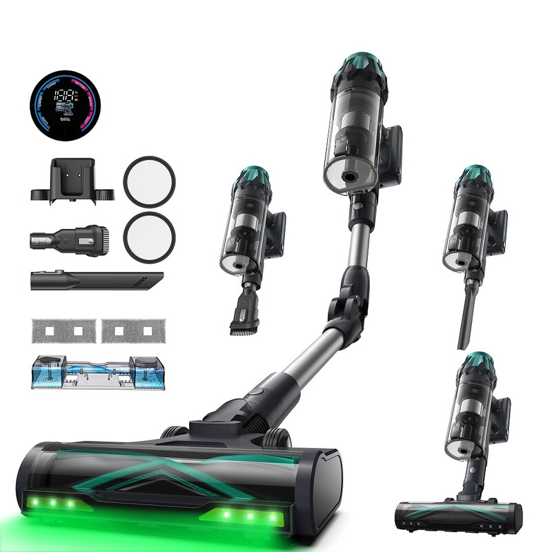 V15Max Cordless Vacuum Cleaner with Mopping, 65Kpa Powerful Suction, 60Mins Runtime,