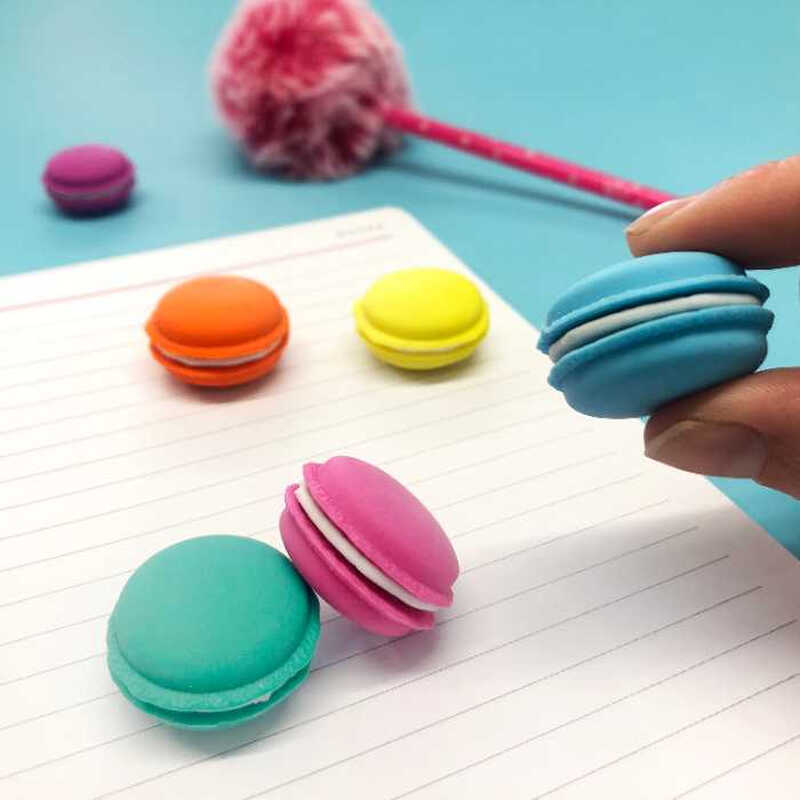 Set of 6 Macaroon erasers