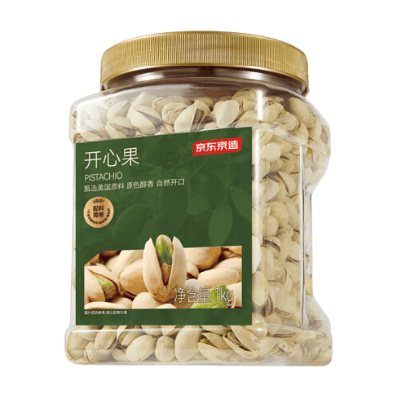 J.ZAO Pistachios 1 kg, Large‑Kernel, Unbleached, Daily‑Nut New‑Year Gift Box