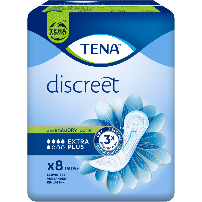 Tena discreet extra plus inlegkruisjes - 12 stuks