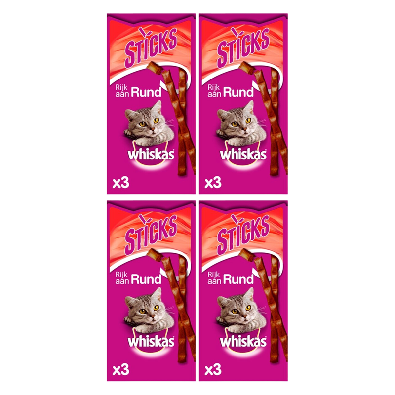 Whiskas Bâtonnets pour chats Saveur bœuf 3 x 6 g * 4